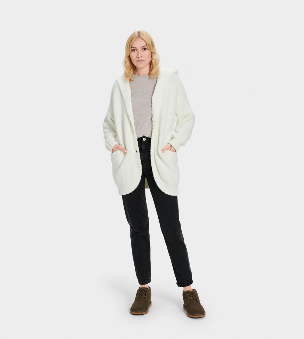 Ugg Franca Travel - Womens Cardigans - White - NZ (5791AZGTU)